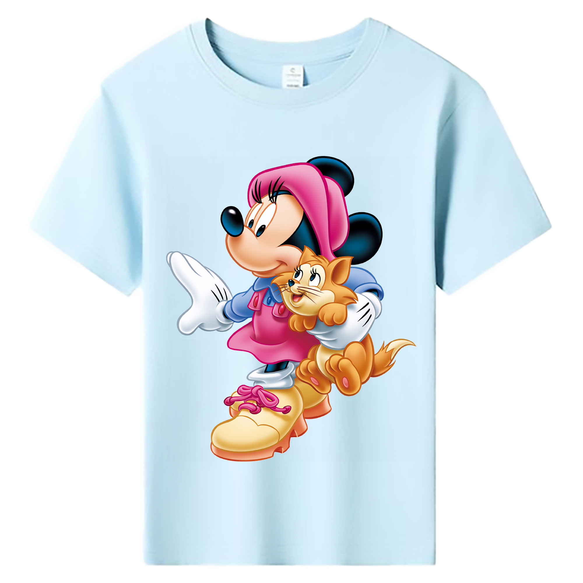 （画像用） ミッキーマウス Mickey Mouse 綿100％キッズTシャツ（フロントプリント）